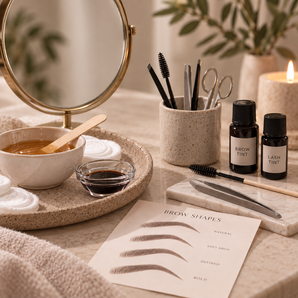 Brows shapes & tints, eyelash tinting and Facial waxing